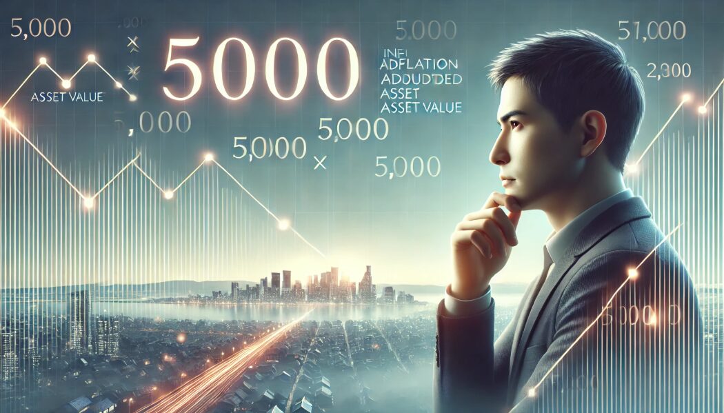 インフレ調整後の実質資産価値を視る