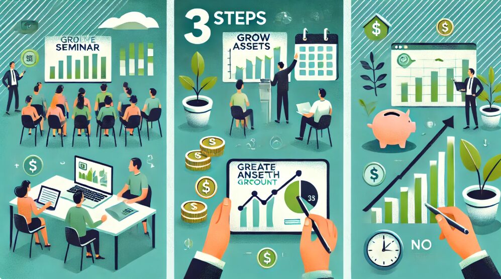 受講後に資産を増やすための「3ステップ」